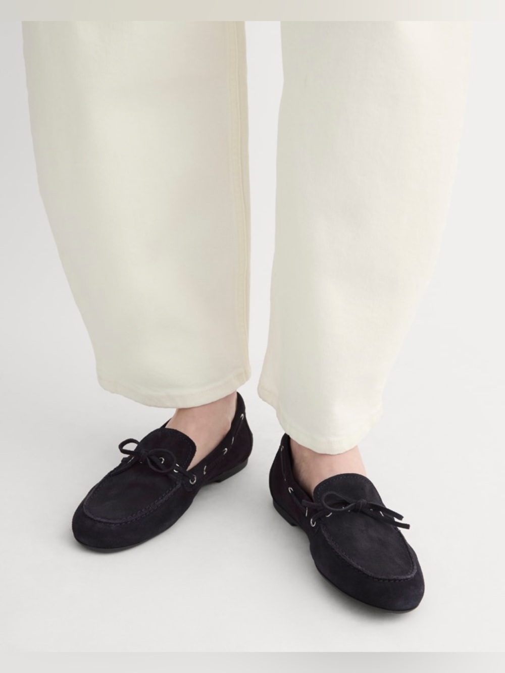 Everlane Women’s Suede Boat Shoes Dark Navy Size 7 NWB